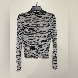 Forever 21 Zebra print mesh top